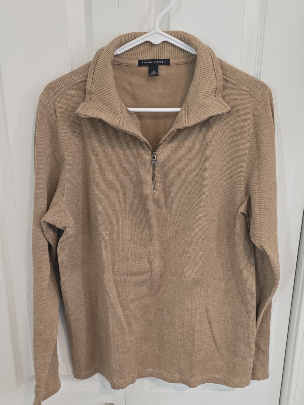 Banana Republic Men's Tan Half-Zip Sweater
